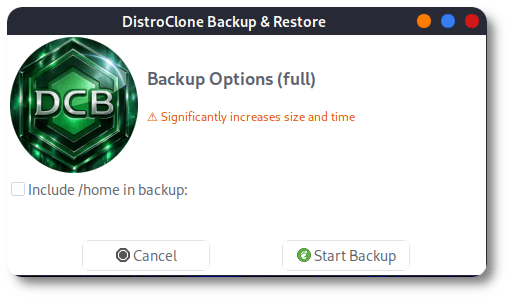 DistroClone Backup & Restore