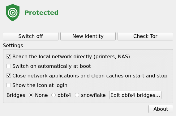 SysLinuxOS Anonimo with protection on